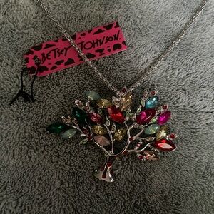 Betsy Johnson Family Tree Necklace